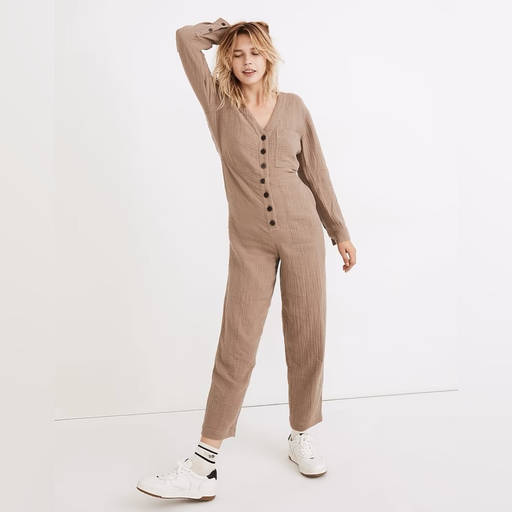 Madewell lightspun coverall lightspun jumpsuit